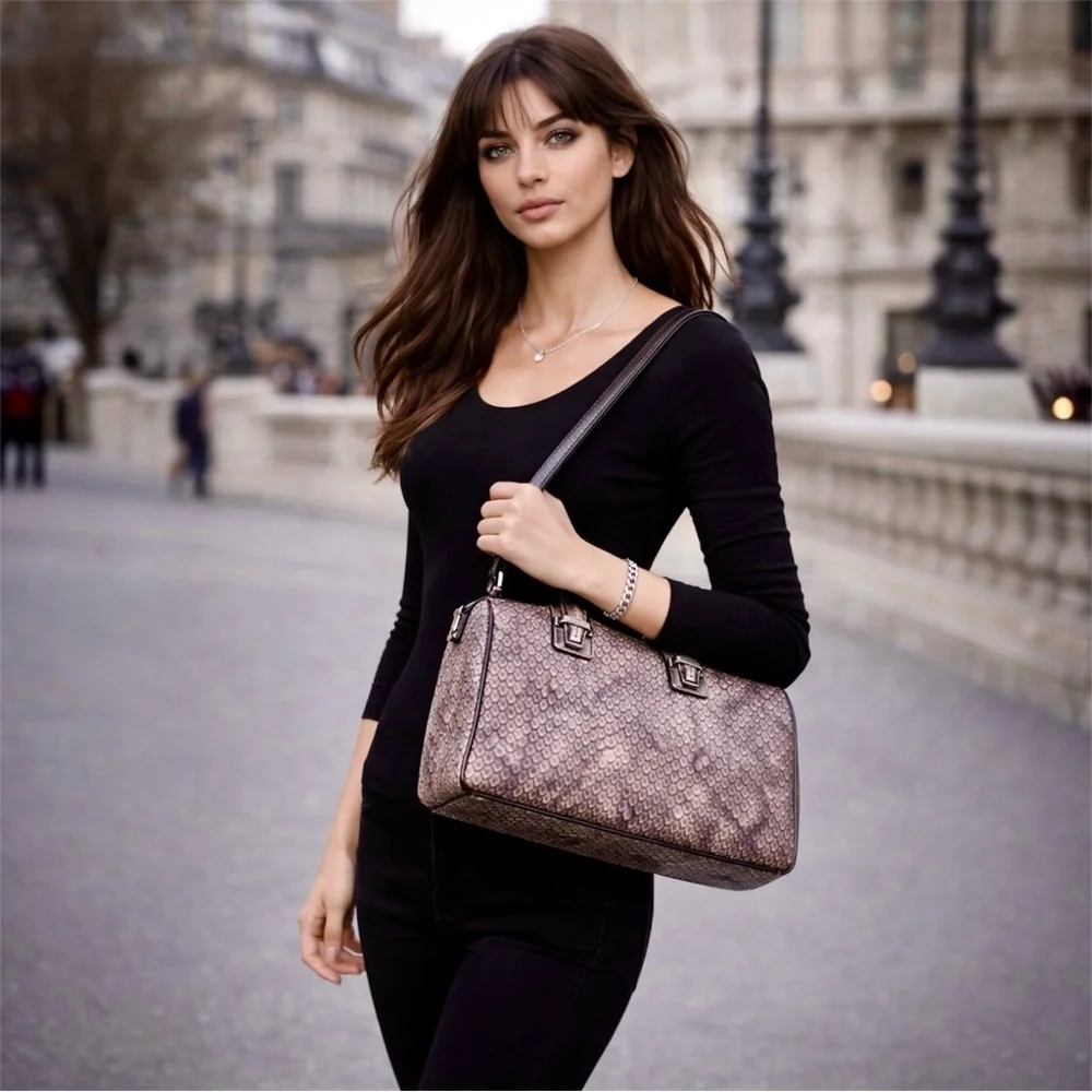 COACH Taylor Snake Print Bag F26037
Gunmetal Python Embossed Luxe
Structured - Picture 3 of 16